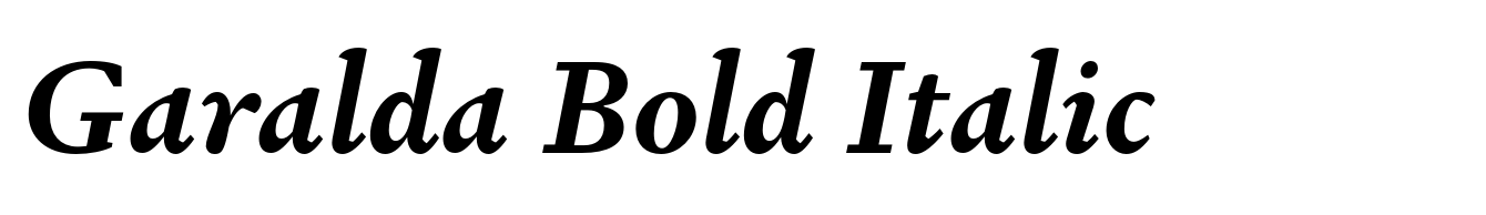 Garalda Bold Italic